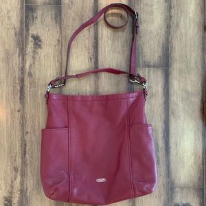 Buttery Soft Coach Hobo Pebbled Leather BERRY!